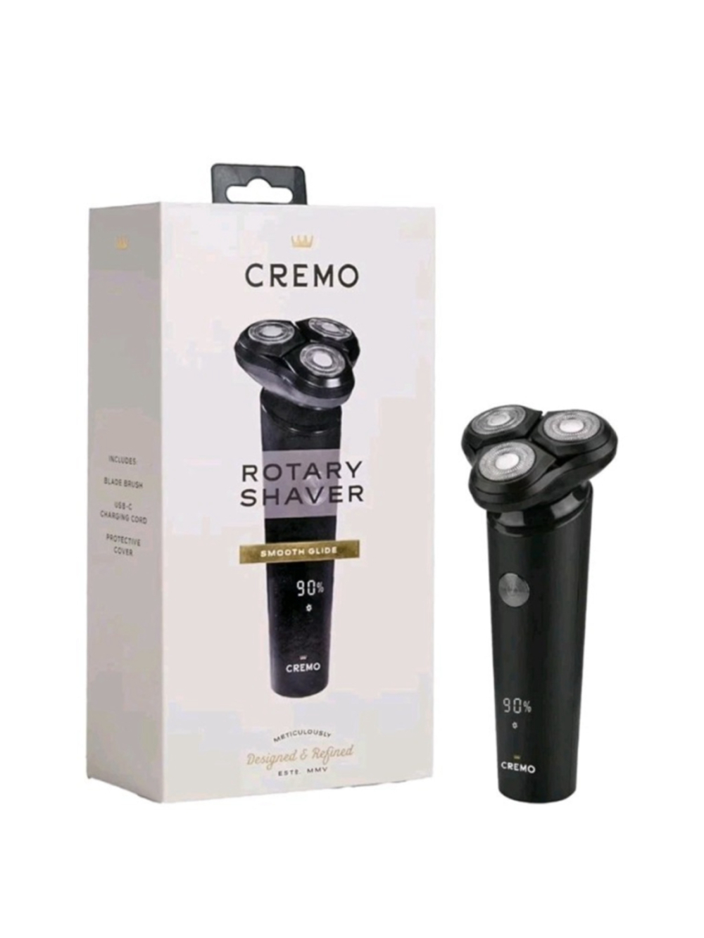 Cremo Rotary Shaver for Men, Cordless Foil Shaver with Multi-Foil Floating Head,